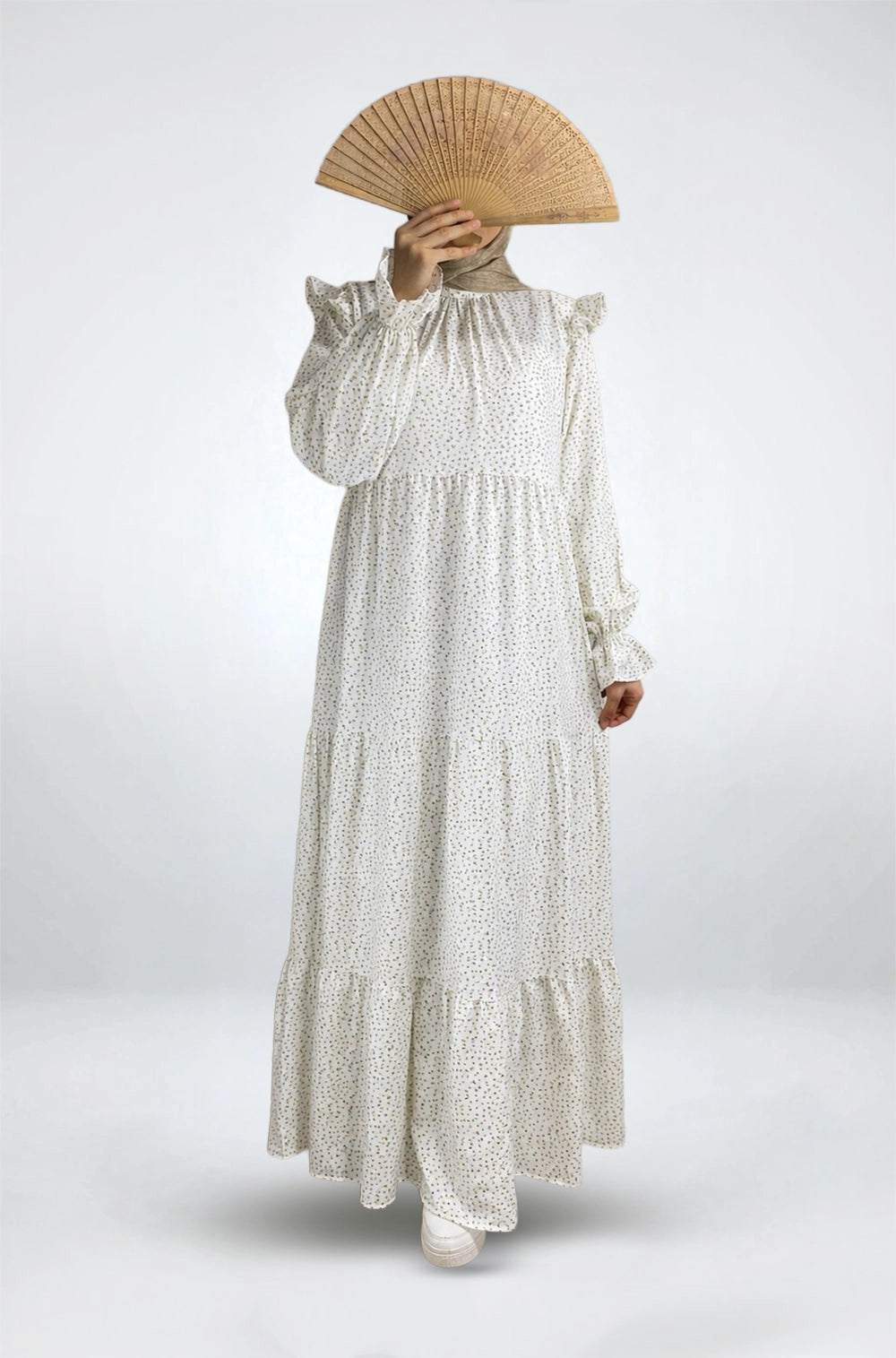 Mini Flowers Linen Dress
