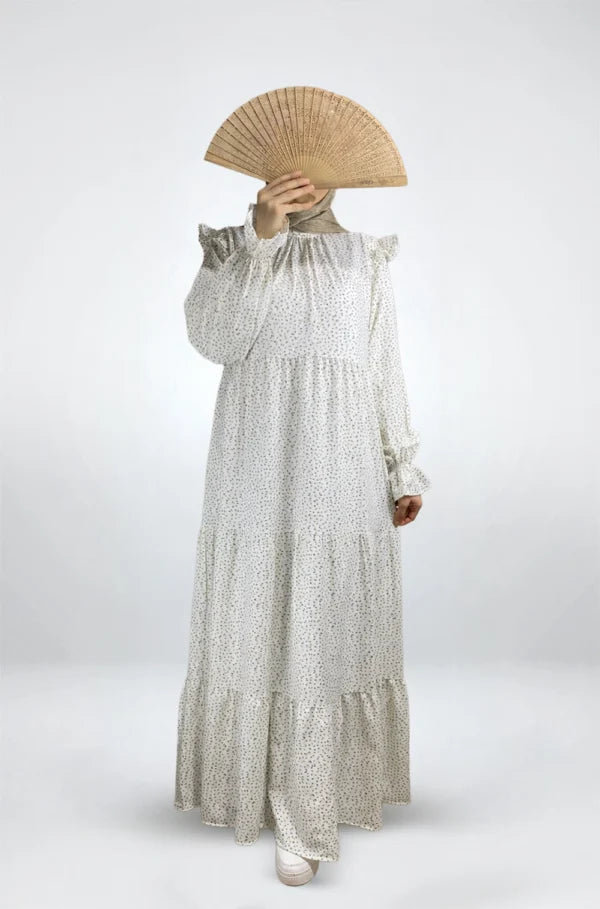 Mini Flowers Linen Dress