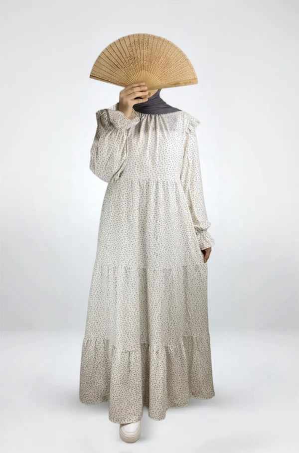 Mini Flowers Linen Dress