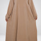 Beige Ribbed Winter Dress