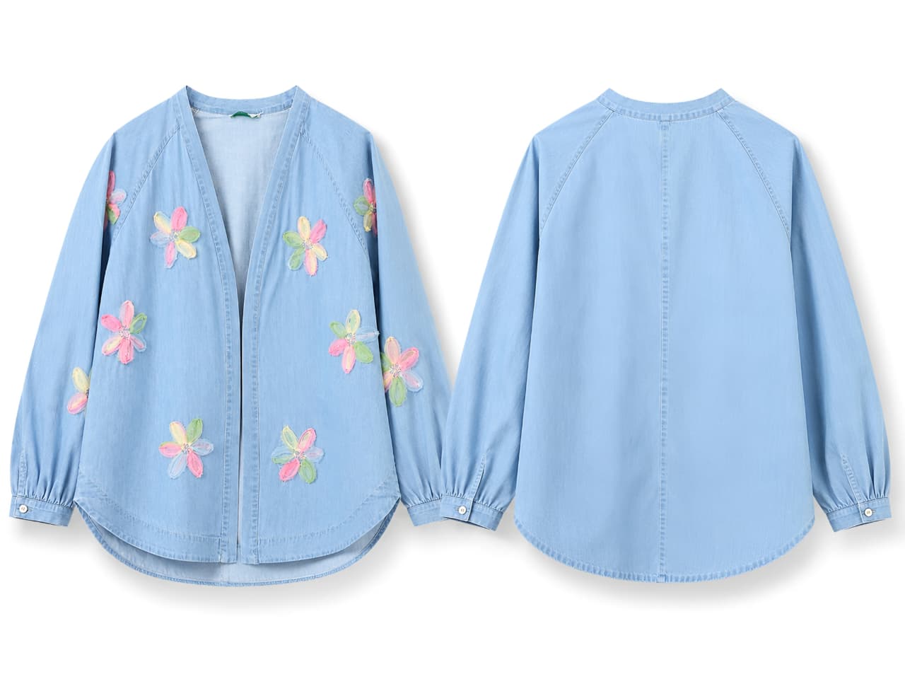 Floral Denim Cardigan