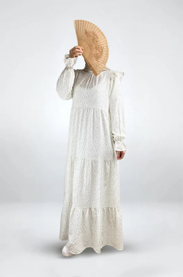 Mini Flowers Linen Dress