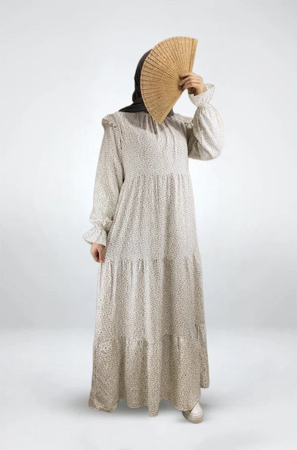 Mini Flowers Linen Dress