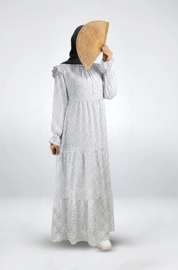 Mini Flowers Linen Dress