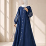 Denim Embroidered Abaya Dress