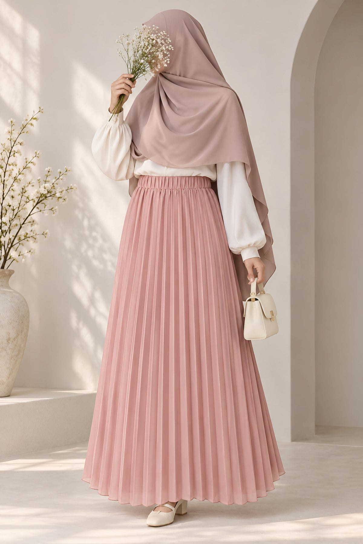 Chiffon Plated Skirt