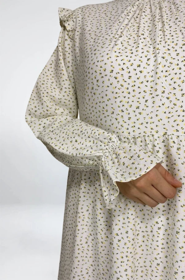 Mini Flowers Linen Dress