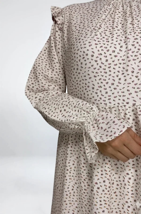 Mini Flowers Linen Dress