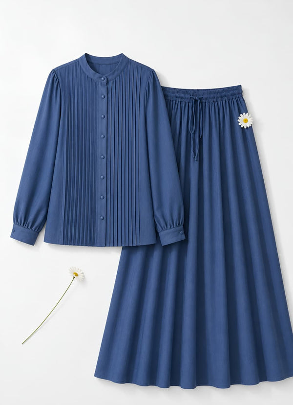 Sky Azure Elegance Two-Piece Set