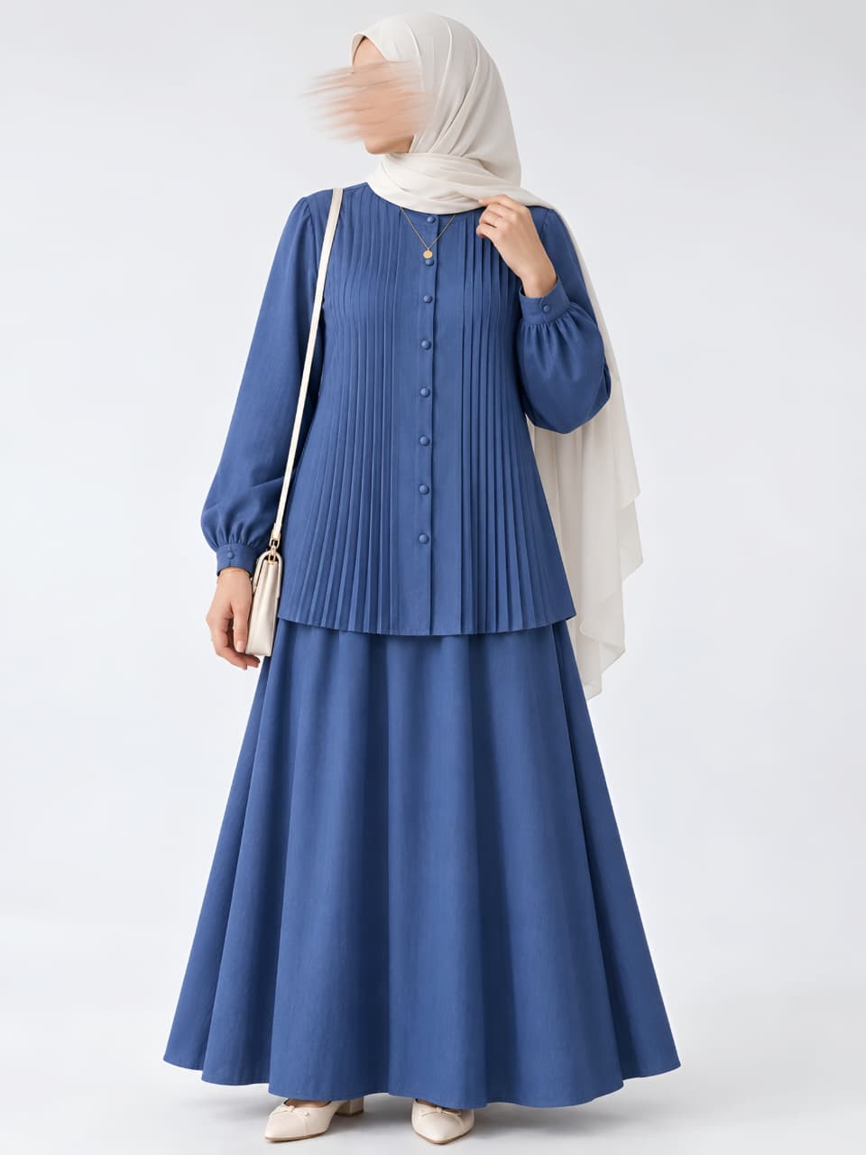 Sky Azure Elegance Two-Piece Set