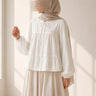 White Cotton Crinkle Blouse