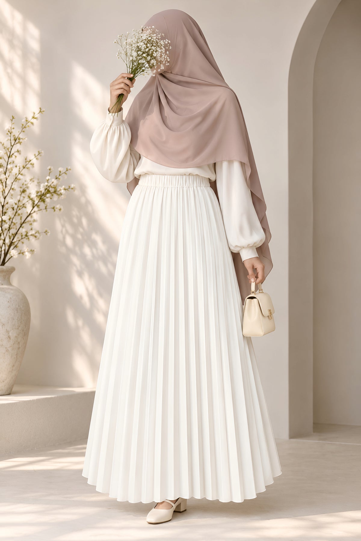 Chiffon Plated Skirt