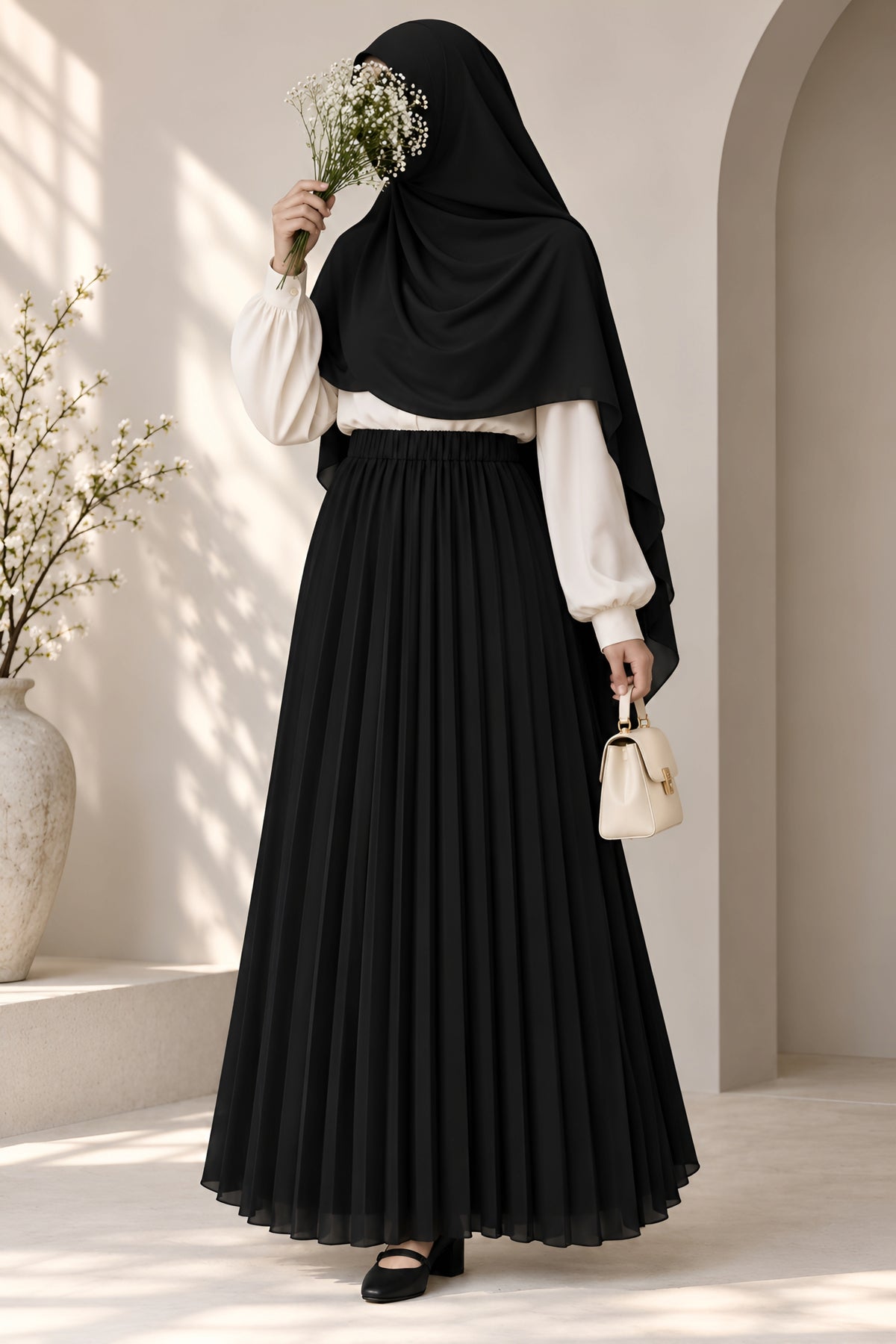 Chiffon Plated Skirt