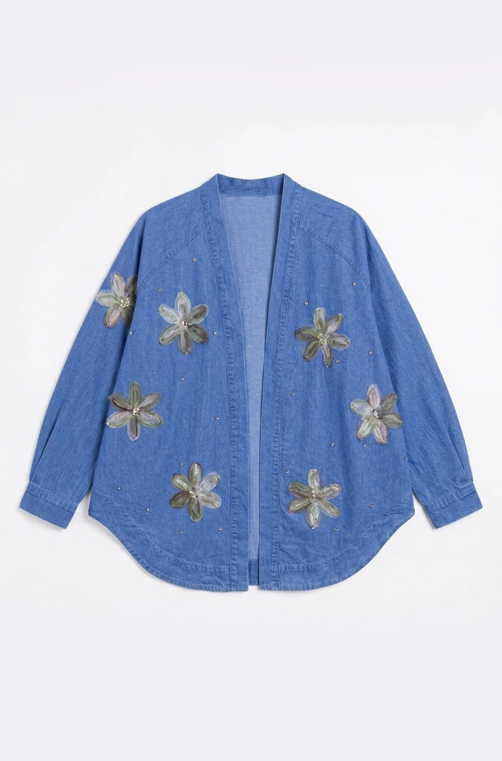 Floral Denim Cardigan