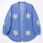 Floral Denim Cardigan