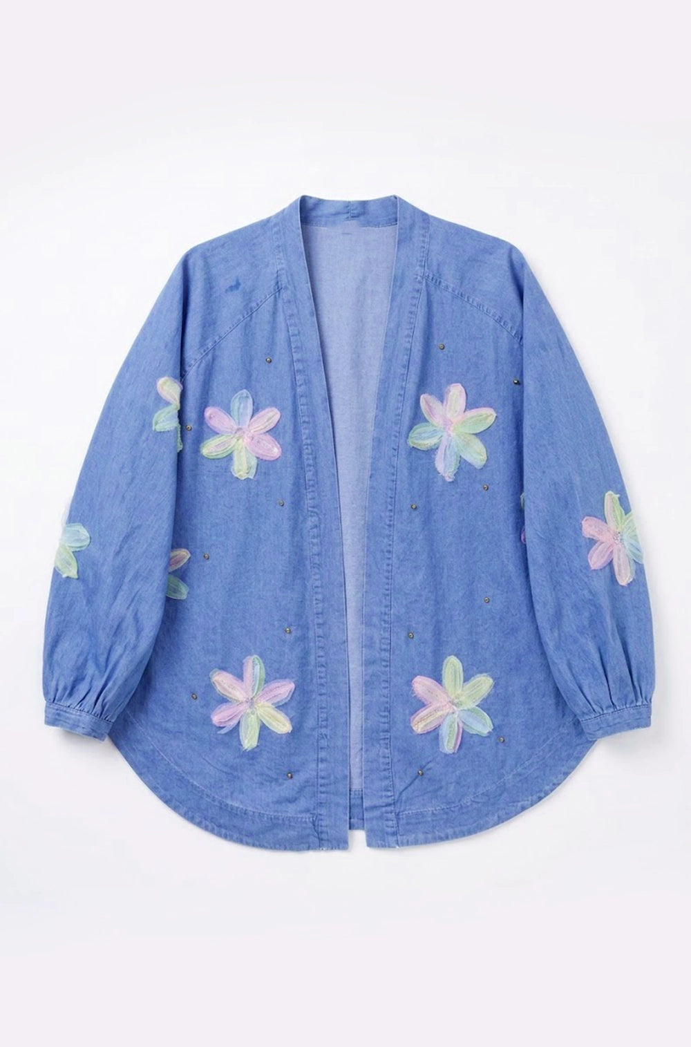 Floral Denim Cardigan