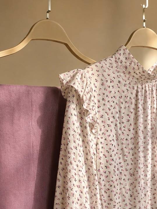 Mini Flowers Linen Dress