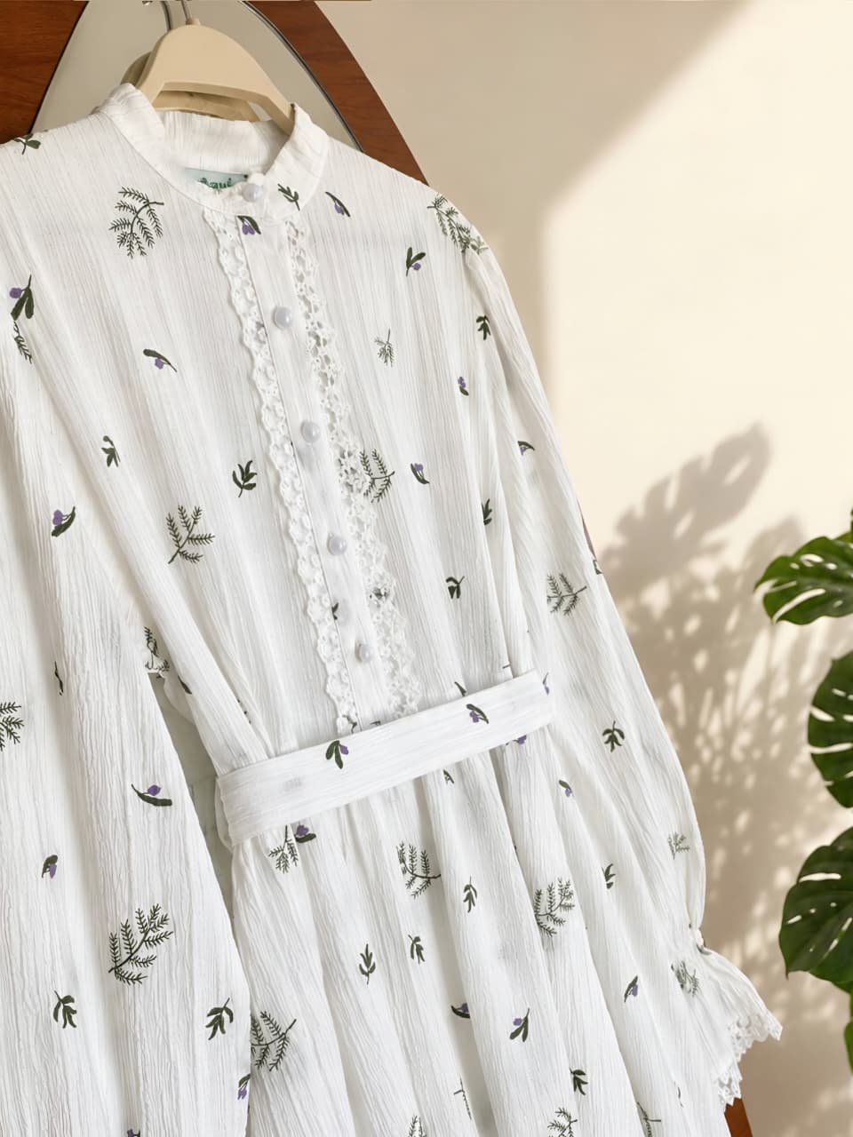 Embroidered Flare Dress