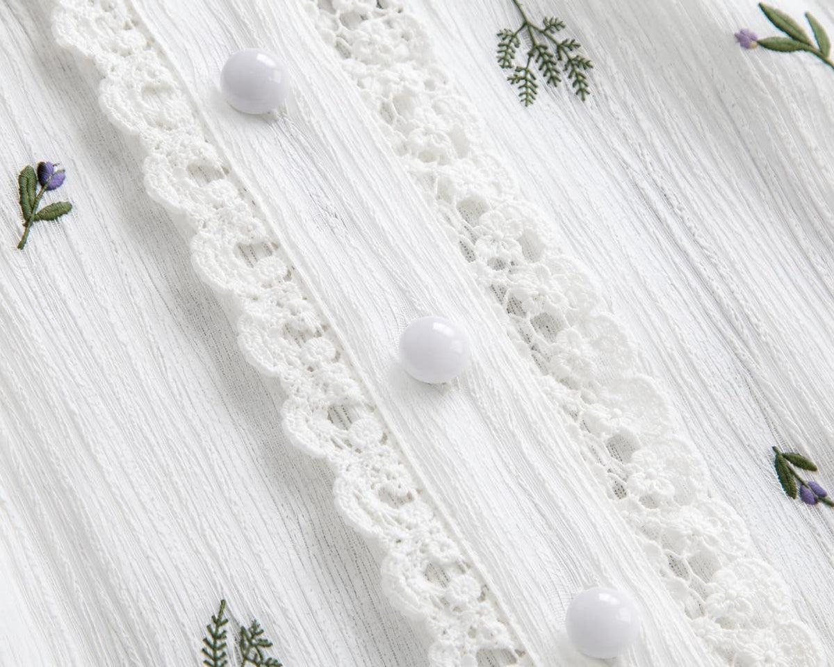 Embroidered Flare Dress