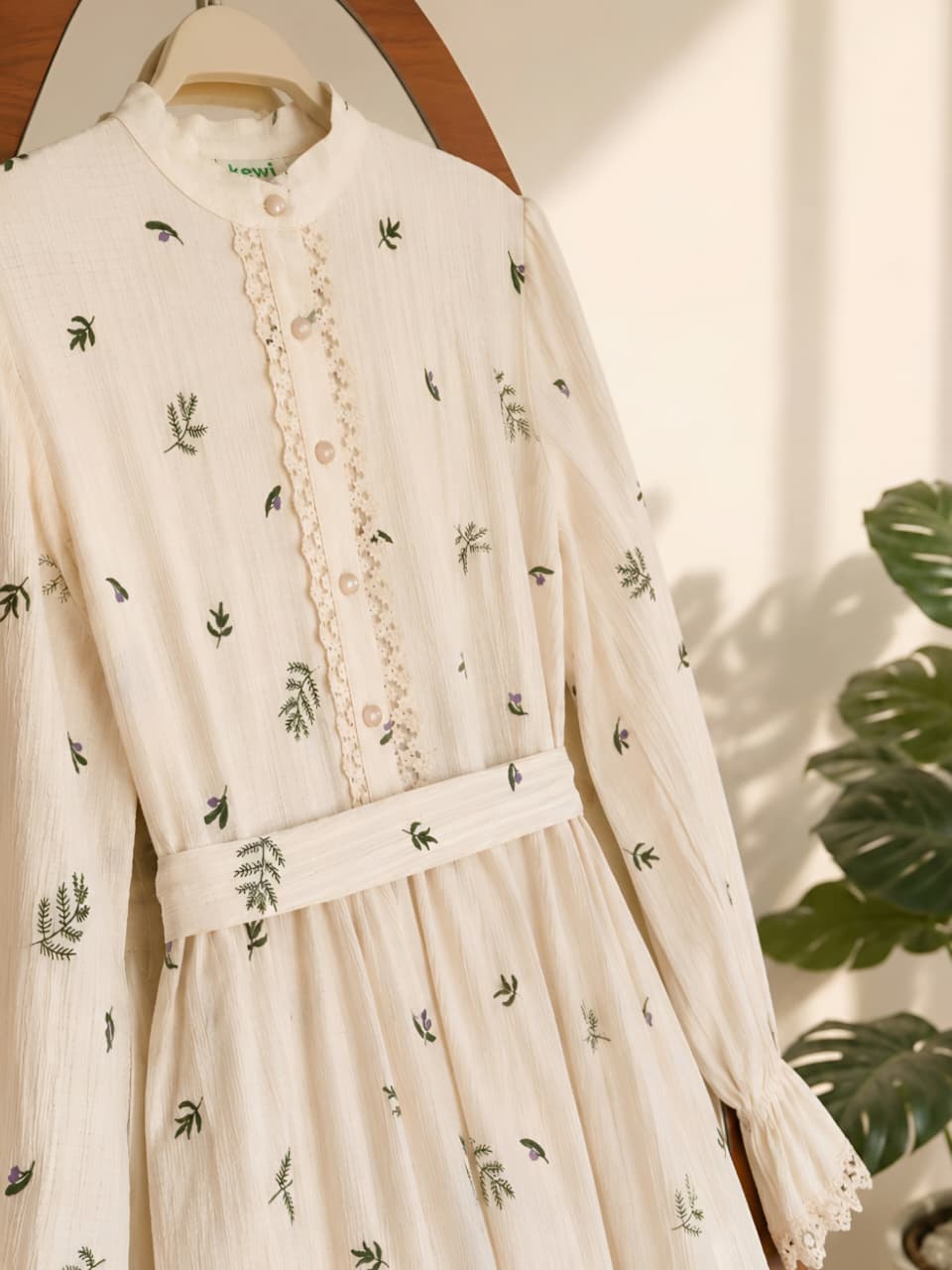 Embroidered Flare Dress