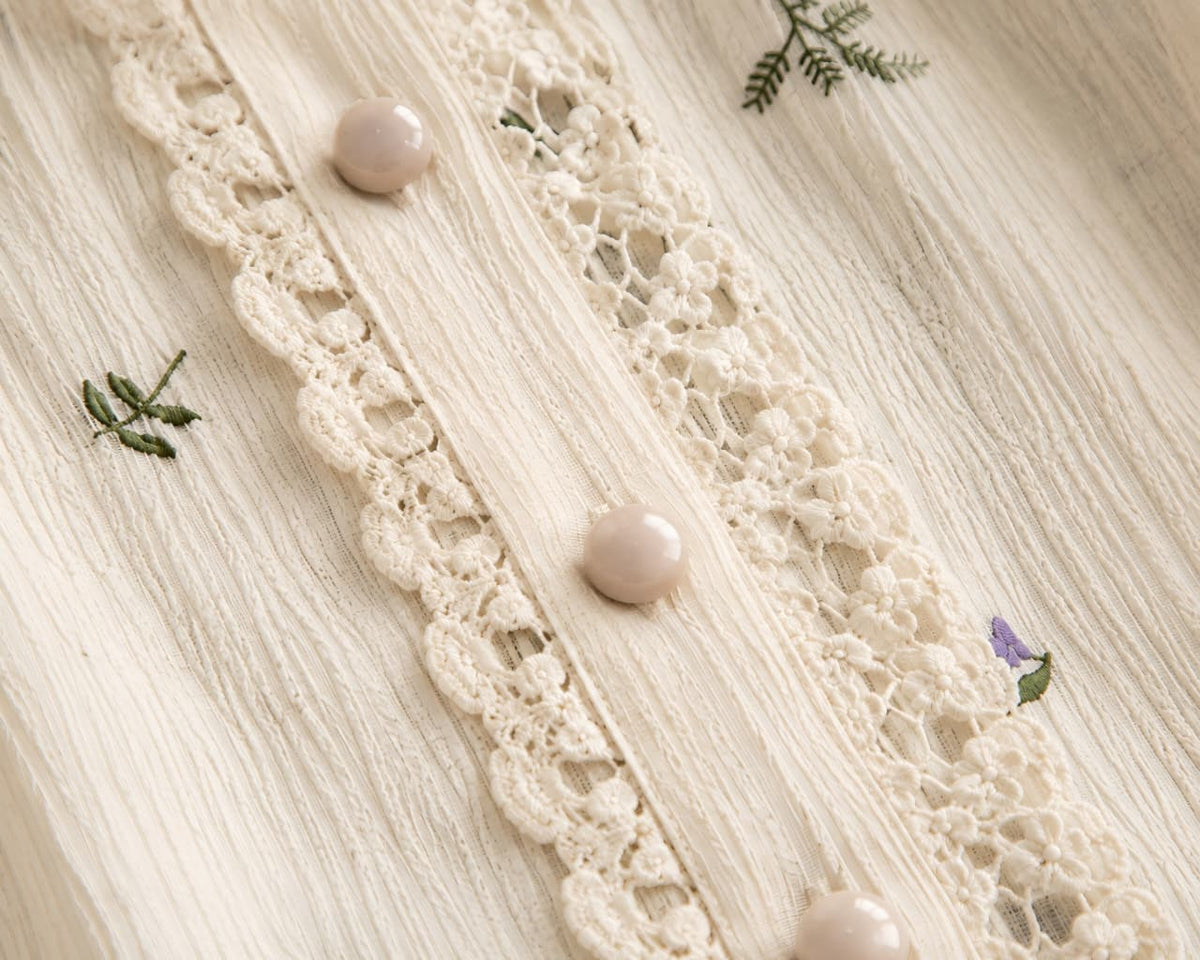 Embroidered Flare Dress