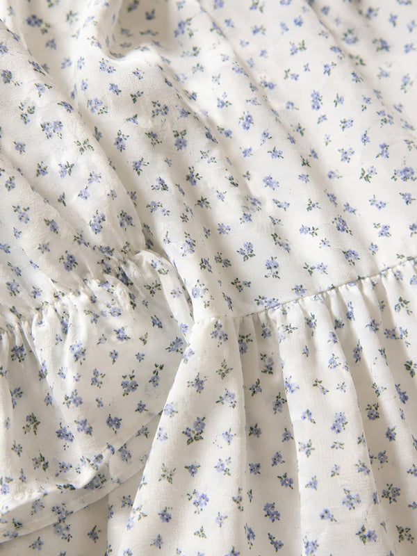 Mini Flowers Linen Dress