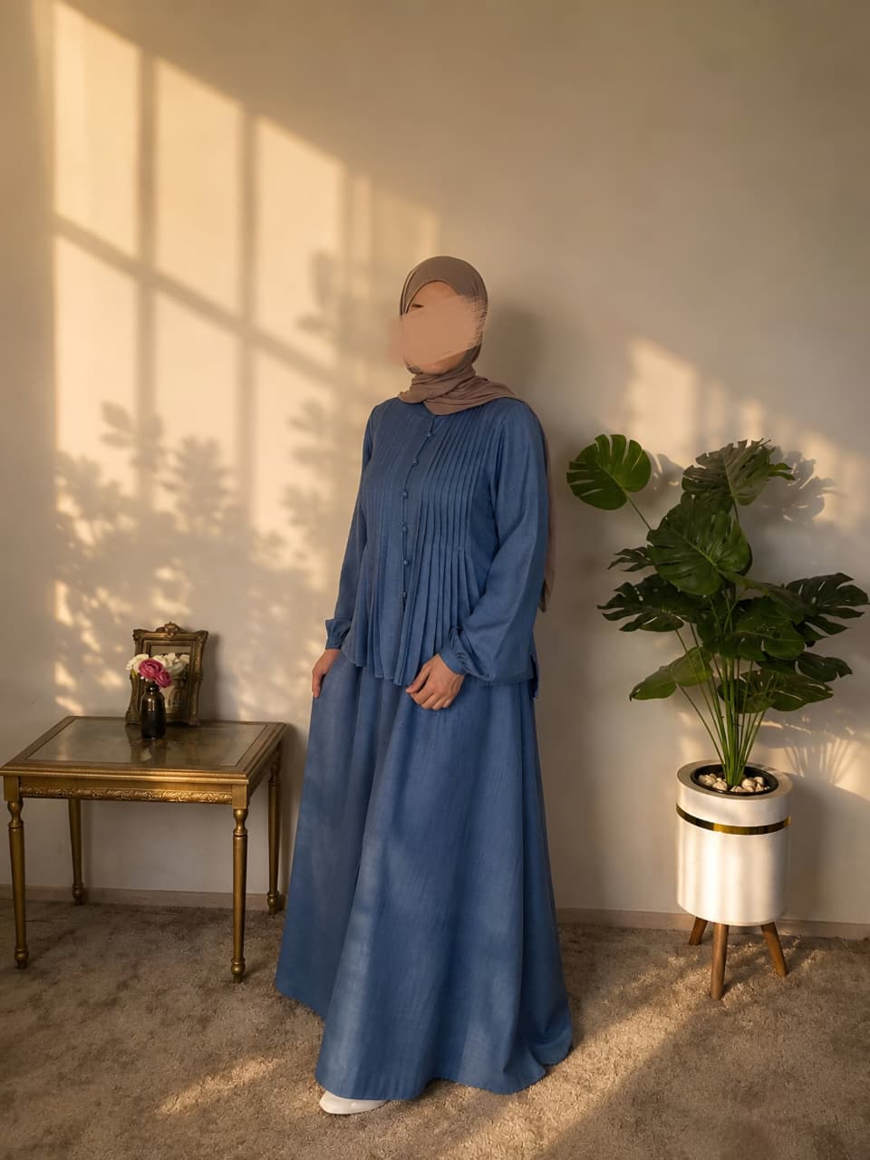 Sky Azure Two-Piece Set