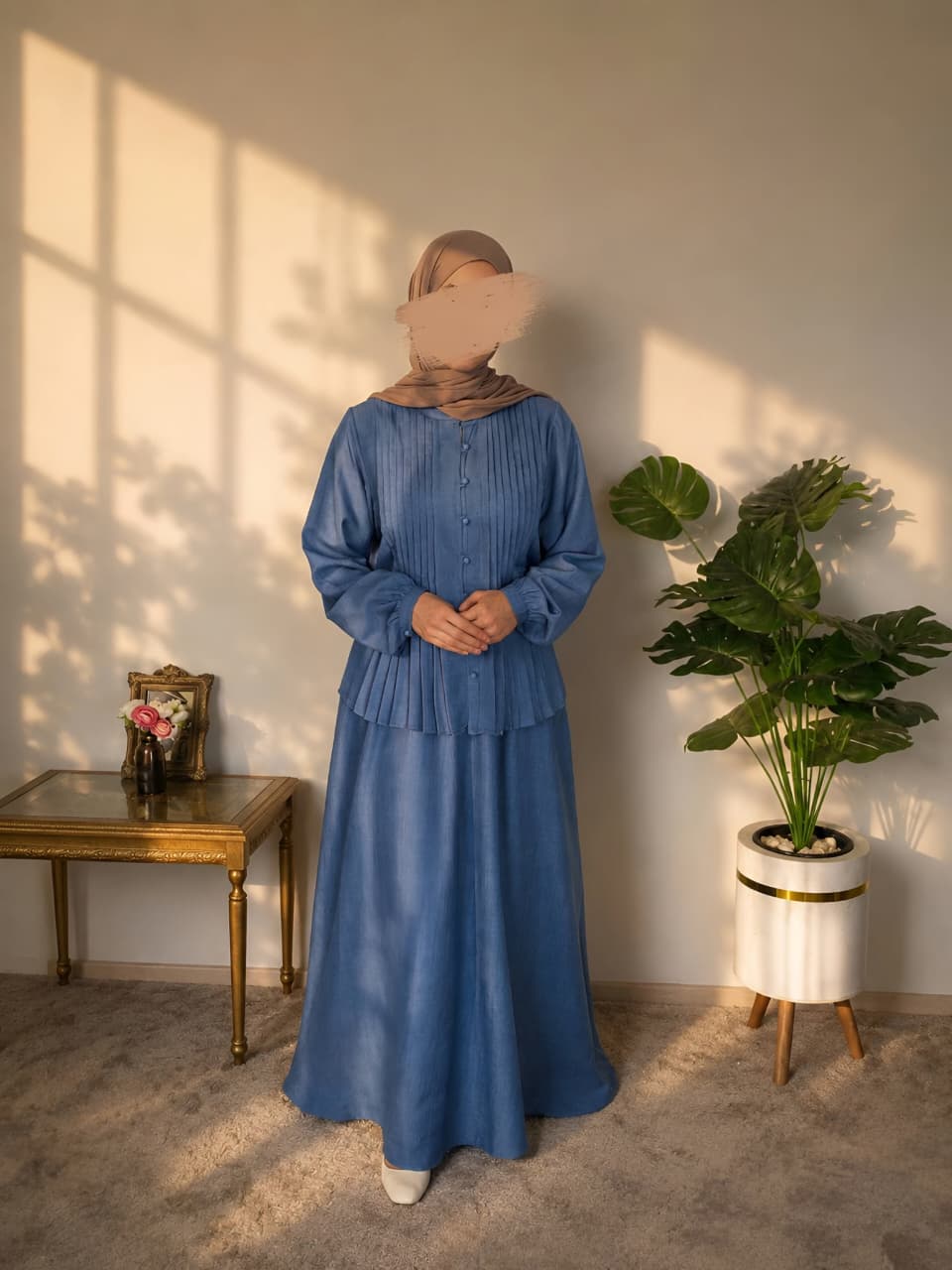 Sky Azure Two-Piece Set