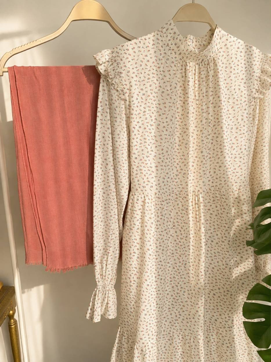 Mini Flowers Linen Dress