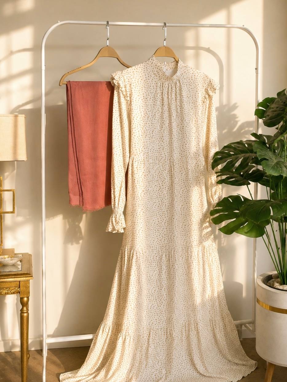 Mini Flowers Linen Dress