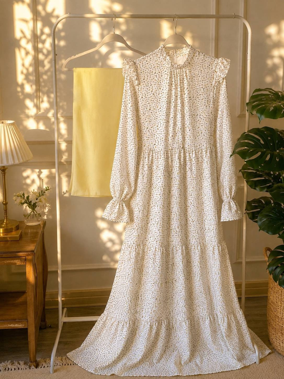Mini Flowers Linen Dress