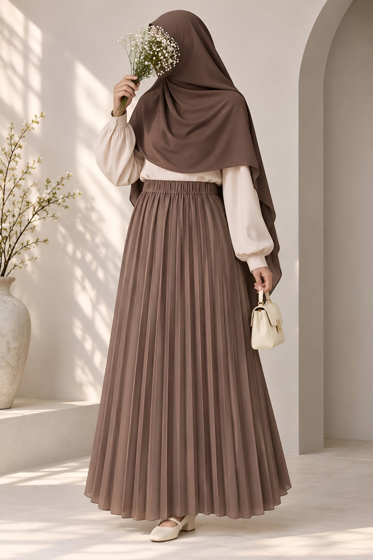Chiffon Plated Skirt